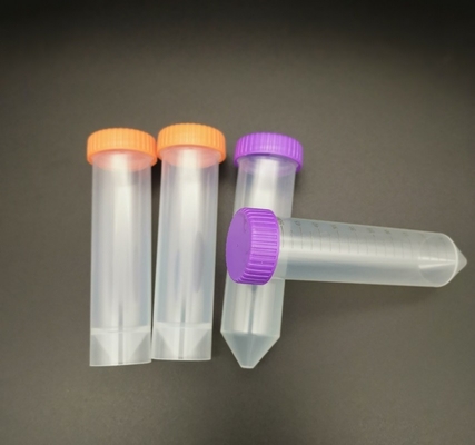 HDPE ιατρικός σωλήνας φυγοκεντρωτών εργαστηριακών αναλωσίμων 10ml πολυπροπυλενίου επίπεδη ΚΑΠ γύρω από το κατώτατο σημείο