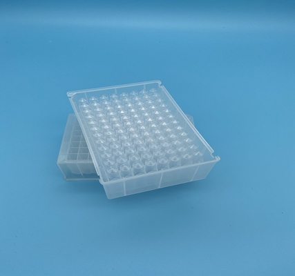 Διαφανές βαθύ καλά Pcr καλύπτει καλά την τετραγωνική καλά αιχμηρή φταμένη αποστείρωση 96
